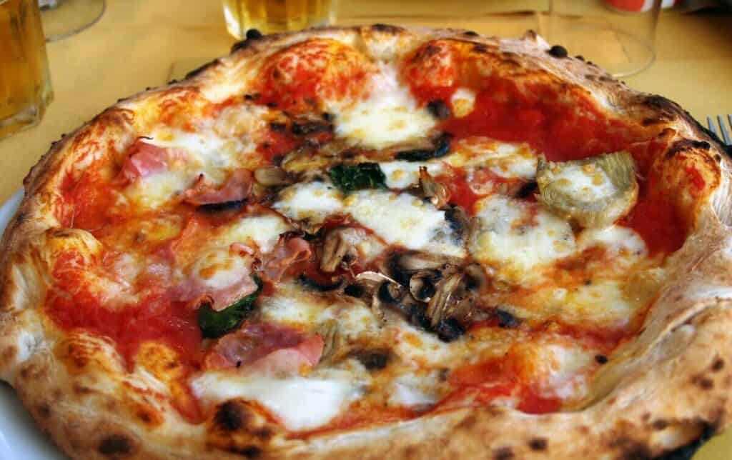 A hand-tossed pizza