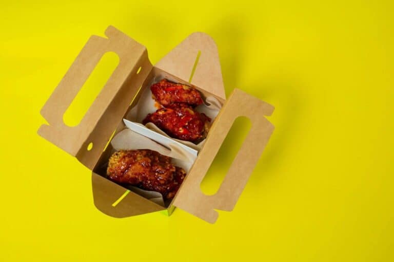 A box with chicken wings